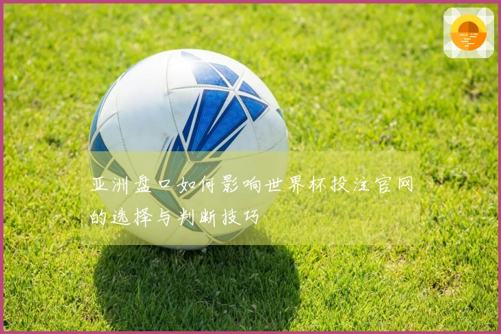 亚洲盘口如何影响世界杯投注官网的选择与判断技巧